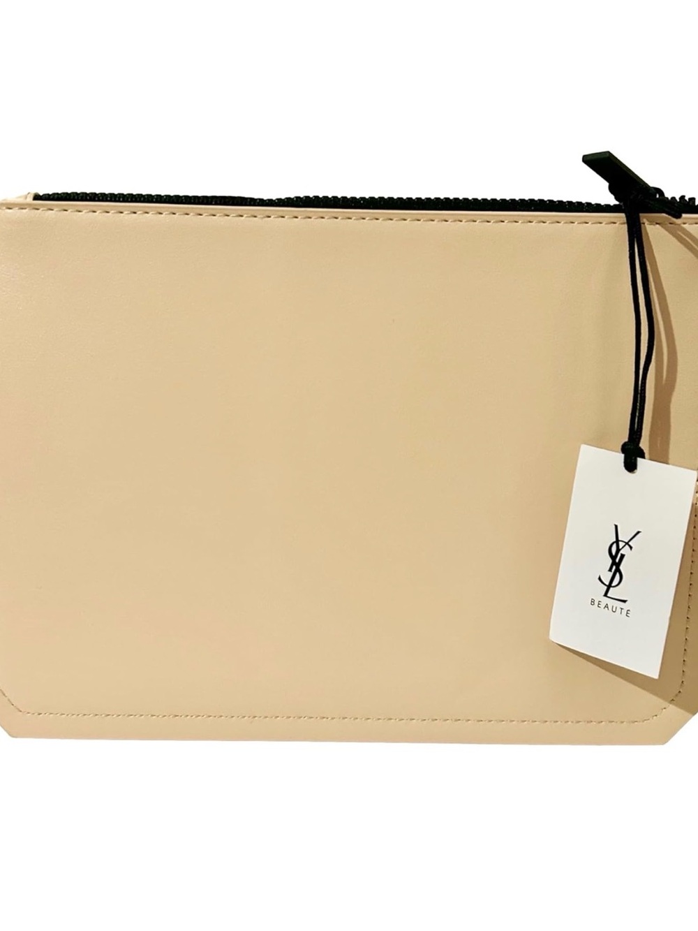 Yves Saint Laurent Beaute YSL beige Makeup Bag Pouch case clutch envelope NEW. - Picture 3 of 6